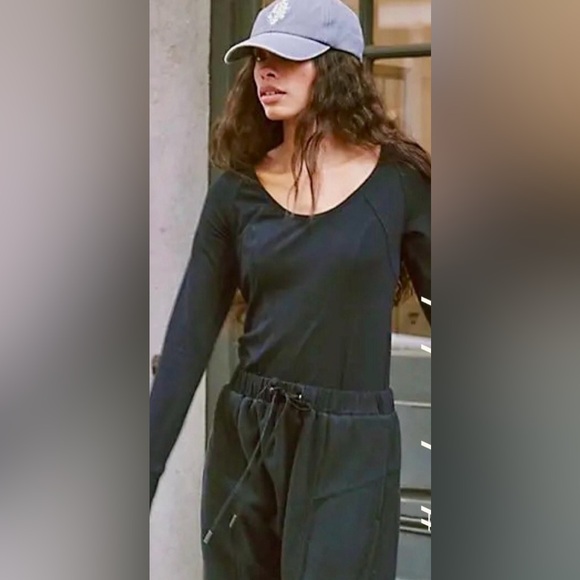 Free People Black Track Pants - Picture 2 of 2